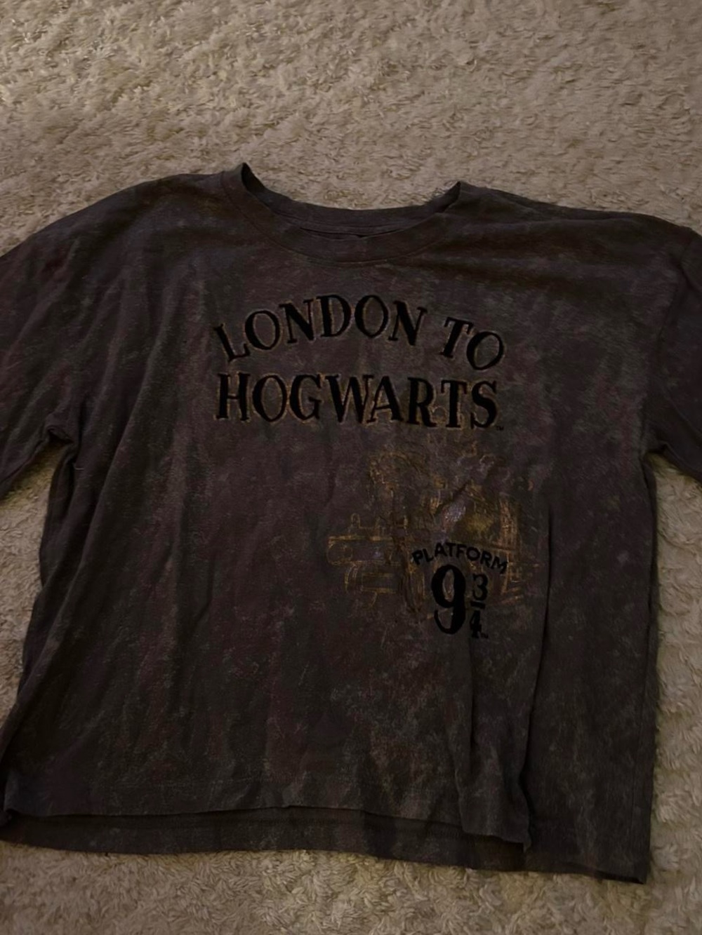 London to Hogwarts Graphic Tee - Grey